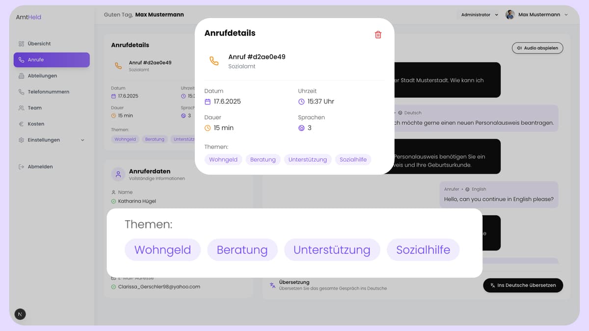 Intelligente Themen-Erkennung